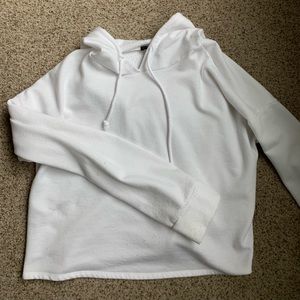 White cropped hoodie